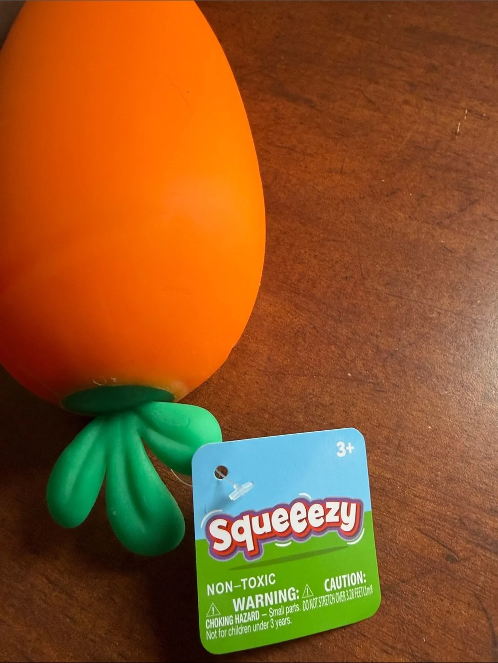 Authentic Kids Toy Carrot Squeeezy- Orange